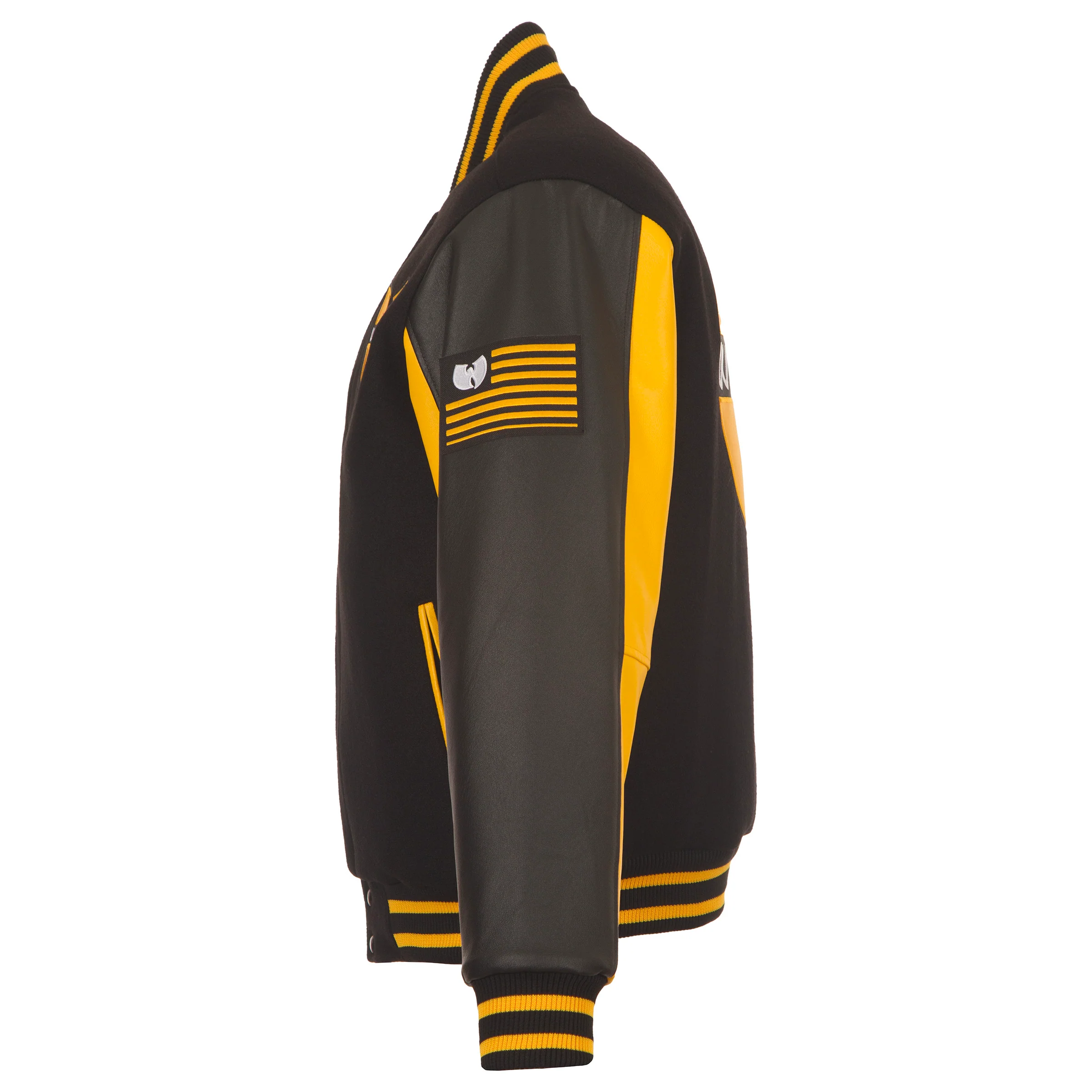 Wu Classic Logo Black & Yellow Patterned Sleeve Jacket - Image 3